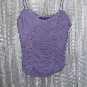 Shein light purple mesh tank top